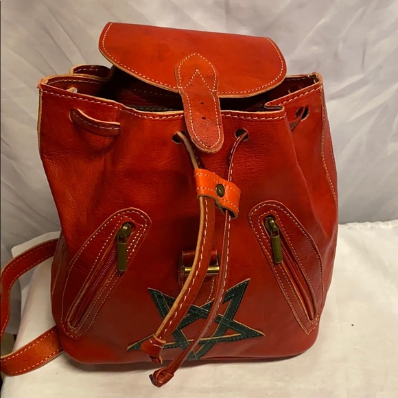Moroccan Leather Backpack - Picture 13 of 15